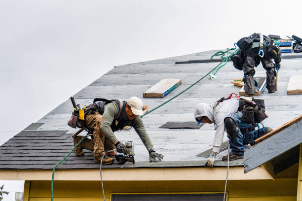 Professional Gutter Installation technician working in Richmond, TX